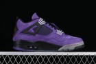 New Men Jordan 4 Retro X Travis Sc0tt  purple Suede  Size Us 7-12