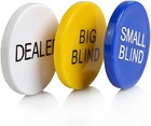 3pcs Small Blind  Big Blind And Dealer Poker Buttons