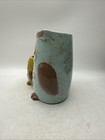 Vintage Pier One Double Owl Planter Decor Green Blue