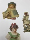 Victorian Embossed Scrap Lot Of 5 Girls