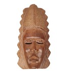 Vintage Polynesian Hand Carved Wood Tribal Wall Decor Masks 12  Art Work