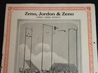 Authentic 1926 Vaudeville Act Poster Zeno Jordan   Zeno Aerial Comedy Trampolene