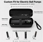 Travel Case For Electric Ball Pump With Accessories Pocket   Handle  Black