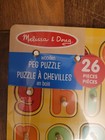 Melissa   Doug Wooden Peg Puzzle Lower Case Alphabet Board 3  New