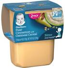 Gerber Baby Food 2nd Foods Pear Cinnamon With Oatmeal Cereal - 2 Ct     Pack Of 4
