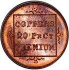  1860 s  Patriotic Civil War Token F-259 445a  r-2  Trade   Commerce