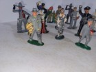 Vintage Manoil Barclay Grey Iron Lead Toy Figures Lot Set  13  - Standard Gauge