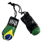 2 Pack Mini Boxing Gloves Brazil Country Pride National Flag Mma Team Car D  cor