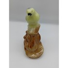 Vintage Porcelain Figural Bird Figurine Yellow And Green Brazil Mid Century