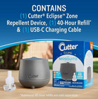 New        Cutter Eclipse - Zone Mosquito Repellent Device - Rechargeable Diffuser