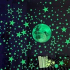 435pcs Glow In The Dark Luminous Stars Moon Wall Stickers Kid Room Ceiling Decor
