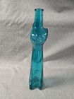 W cork  Happy Cat Moselland Green Cat Shaped Glass Wine Bottle 2023 Rheinhessen