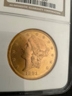 1891-s Us Gold  20 Liberty Head Double Eagle - Ngc Ms62