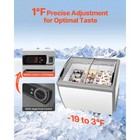 Uimoso Commercial Ice Cream Display Freezer  9 3 Cu ft  Includes 3 Wire Baskets