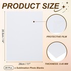 20 Pcs 14x11  Inch Sublimation Blanks  Aluminum Sublimation Metal  White