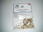 Darice  christmas Craft Bead 2  Beaded Cross Ornament Kit White Gold Makes 8 Nip