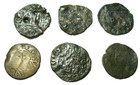Spain 6 Silver Medieval Coins  dinero   12th-14th Century - Nice Lot    49