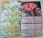 22 Stamps Bhutan 1970 Sc 114 Flower Paintings Embossed 5 Values