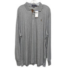 New Polo Ralph Lauren Mens Xxl Long Sleeve Gray Shirt Pony Logo Classic Fit Nwt