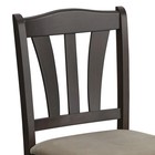 3 Piece Wood Farmhouse Dining Set Durable Compact Table 2 Cushion Chairs Brown