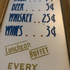 Vintage Glass Mirror Bar Rates Sign Wooden Frame Made In Hong Kong