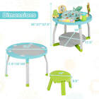5-in-1 Baby Activity Center With Rotating Seat Removable Toys Lights   Music