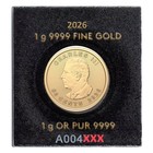 2026 1 Gram Gold Maple Leaf Coin In Maplegram Assay Card King Charles Effigy