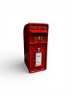 Metal Post Box  Bright Red  Comes With 2 Keys