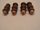 Antique Lot Of 4 Turned Wood Spindles Salvaged  1 1 2    1 4  Pegs 2    Total