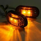 12pcs Amber red Marker Lights 2 5  Led Truck Trailer Oval Clearance Side Light
