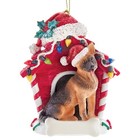 Hand-painted German Shepherd Christmas Ornament