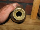 Lg Pair Of Brass Pole Rail Ends Antique Finials-handles Pulls 3 4  Threaded Vtg