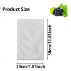 50x White Fruit Netting Bags Mesh Bags With Drawstring For Grapes Mango Veggies