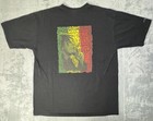 Crazy Shirts Hawaii Bob Marley Men   s Xl Rasta Graphic T-shirt Black Double Sided