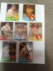 Lot  7  Vintage 1963 Topps Baseball Cards Most Ex Or Better 
