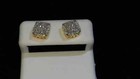 1ct Round Cut White Moissanite Men s Stud Earrings 14k Yellow Gold Plated