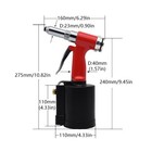 Air Hydraulic Pneumatic Pop Riveter Rivet Gun Power 3 16  5 32 1 8 1 4  Sizes