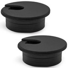 2 Pcs Black Desk Cord Grommet 1-1 2 Inch