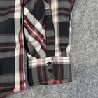 Vintage No Fear Button Up Long Sleeve Shirt Men   s Xl Black Red Plaid Y2k Pockets