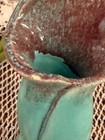 Vintage Mid Century Art Pottery Calla Lily Bud Vase Turquoise Unmarked 4 Inch