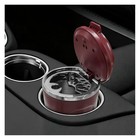 Car Ashtray With Lid  Smell-proof Smokeless Automotive Cup Holder Ash Trash Red