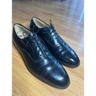 Vtg 90s Johnston   Murphy Aristocraft Black Leather Oxford Cap Toe Sz 9 C a