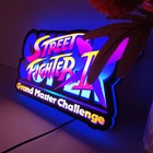 Street Fighter Led Lightbox 3d Print Wall Sign Led Neon Light Sign Arcade Decor
