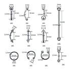 89pcs Piercing Kit 14g 16g Nose Septum Rings Belly Button Lip Tongue Body Tools