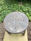 Vintage Mid-century Toledo Metal Furniture Uhl Steel Co  Rolling Machinist Stool