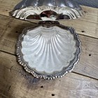 Vtg Silver Plated Shell Caviar Dish With Removable Glass Insert E   Jl England