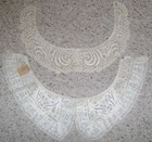 Lot Of 2 Vintage Lace Collars One Montgomery Ward Old Tag  Sweet  Free Shipping 