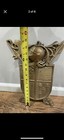 Vintage Metal Coat Of Arms Shield Wall Plaque Gold Bl