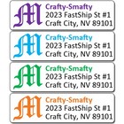 80 Old English Monogram Return Address Labels Personalized Custom Printed
