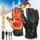 Men s Leather Gloves  Driving Fashion Motorcycle Winter Warm Touch Screen Us